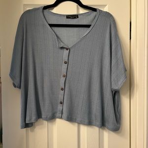 Blue Cropped Blouse
